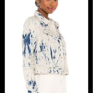 Free People Rumors Tie Dye Denim Jacket